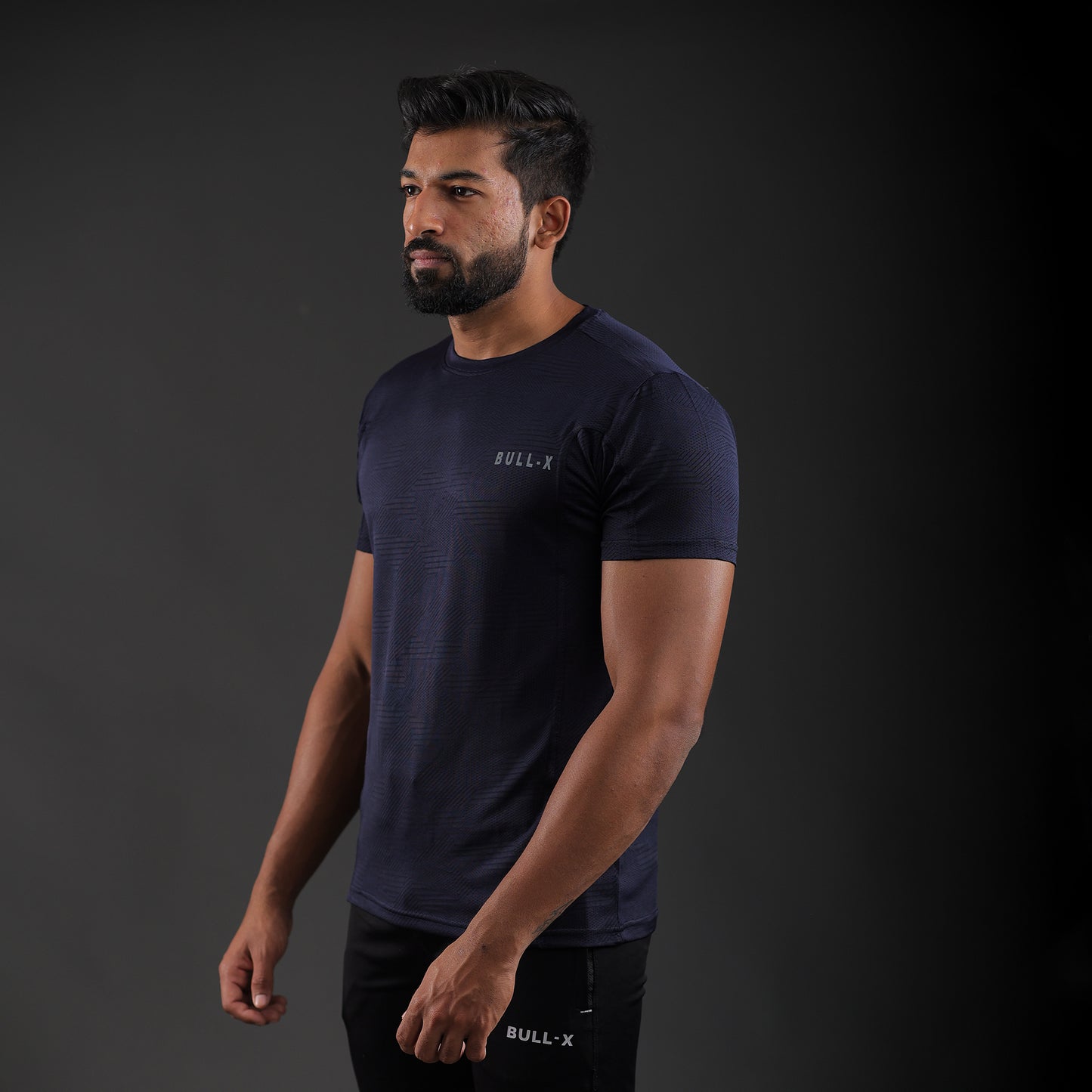 Jacquard Navy Blue Bull-X T-shirt