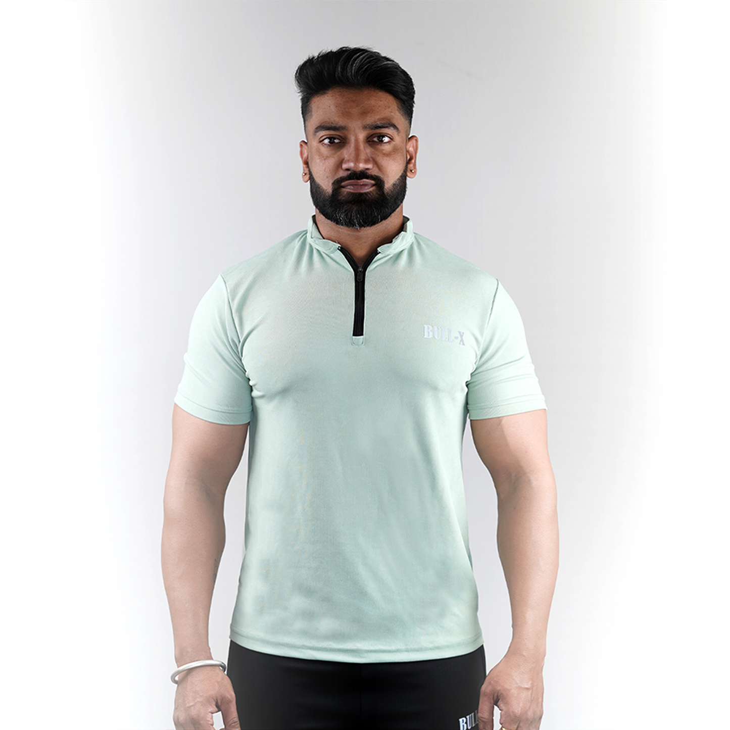 PISTA GREEN ZIP-UP T-Shirt