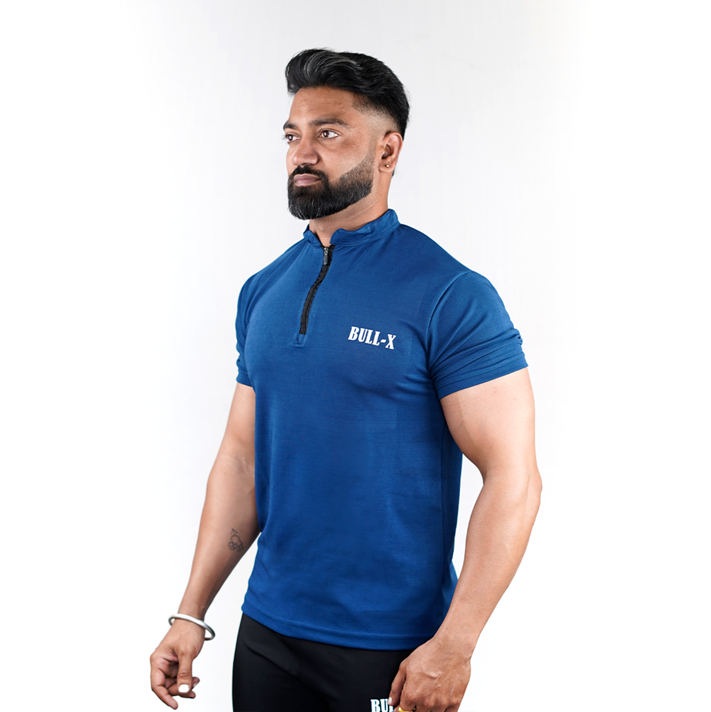 NAVY BLUE ZIP-UP T-Shirt