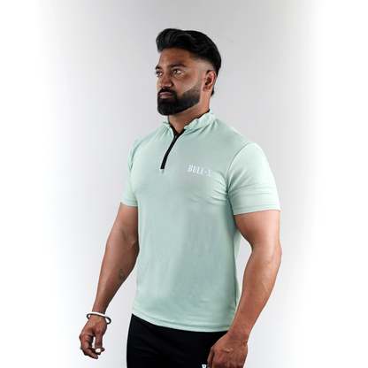 PISTA GREEN ZIP-UP T-Shirt